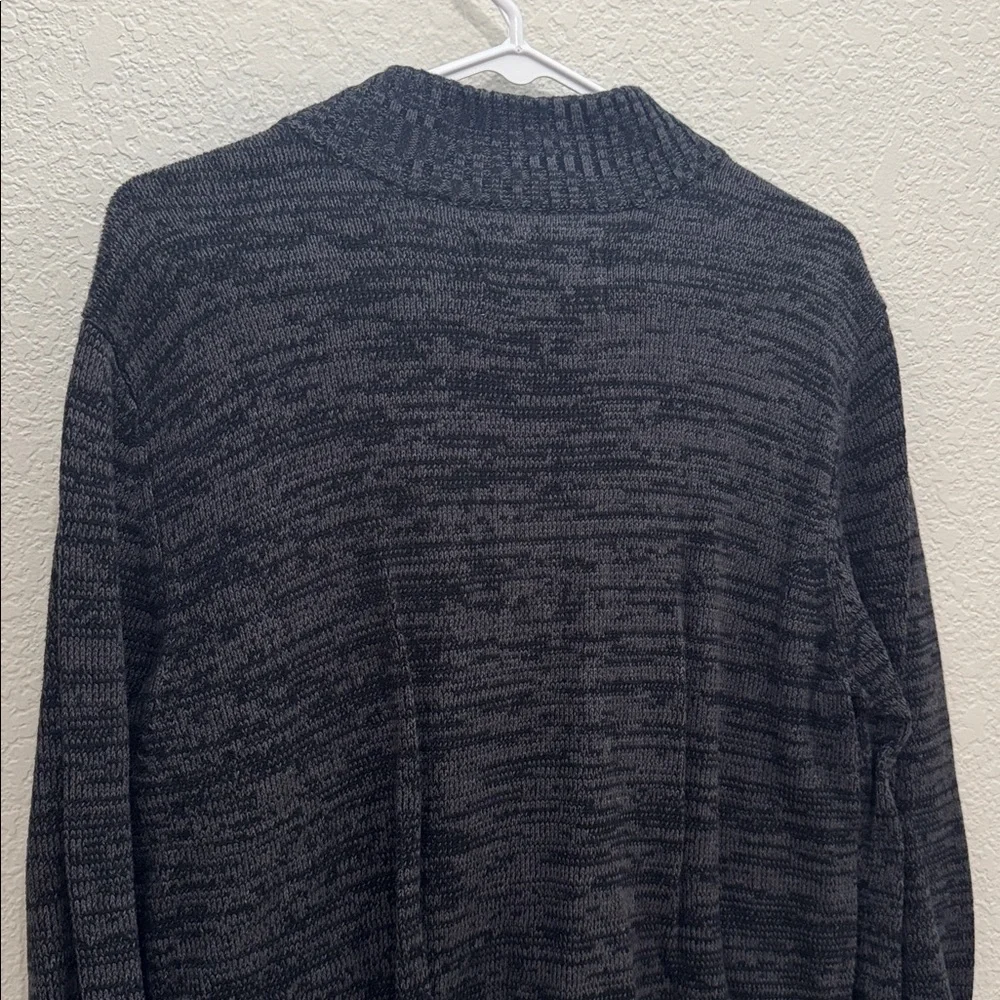 Urban Pipeline Men’s Quarter Zip Knit Sweater Dark Gray, Size L